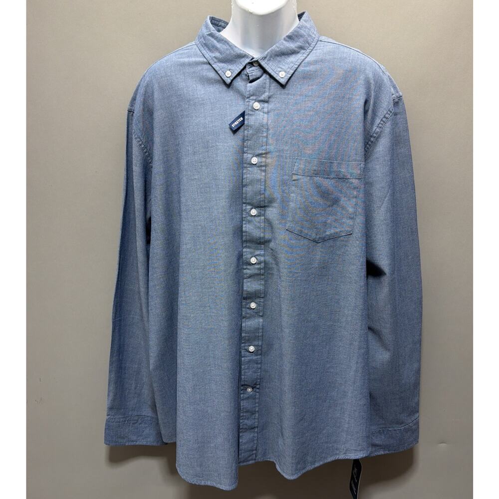 George Classic Fit Button Down Men's Long Sleeve Poplin Shirt 3XL 54-56 NWT